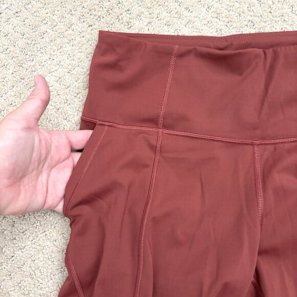 Athleta Lightning Stash Pocket 7/8 Tight Leggings in Brick Red Women’s Sz Small - Picture 6 of 8